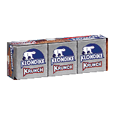 Klondike Krunch vanilla light ice cream in a milk chocolate flavored coating with crispy rice, 6 bars Left Picture